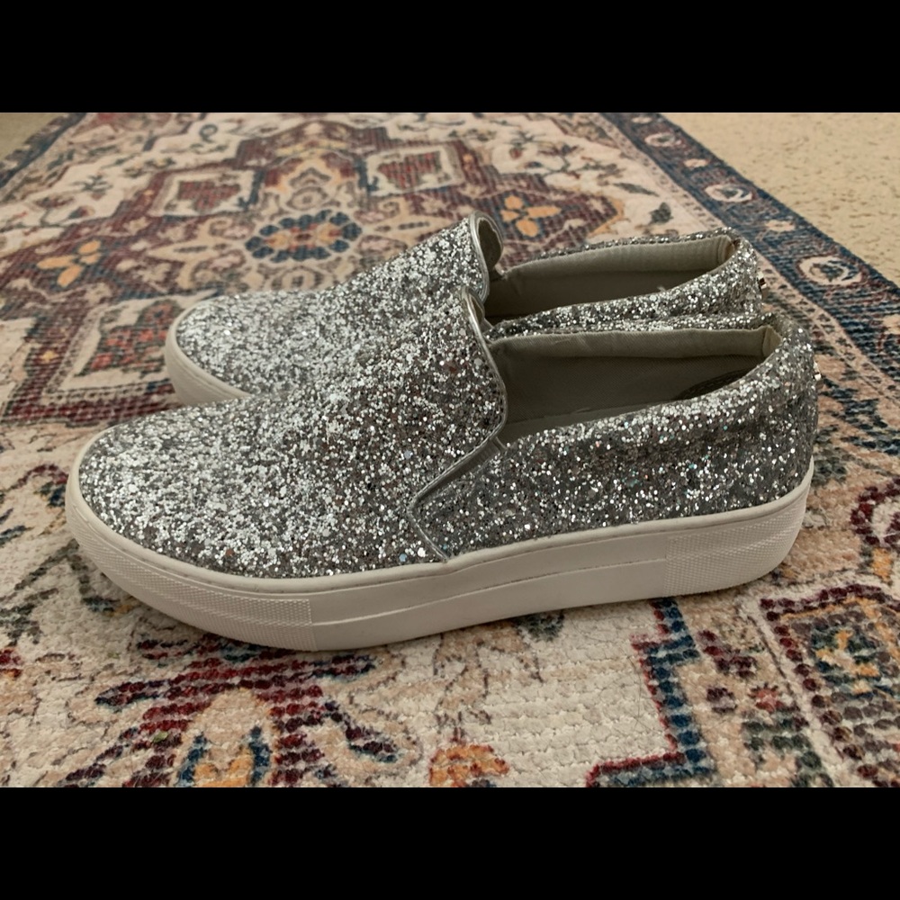 Sparkly Steve Madden slip-on sneakers